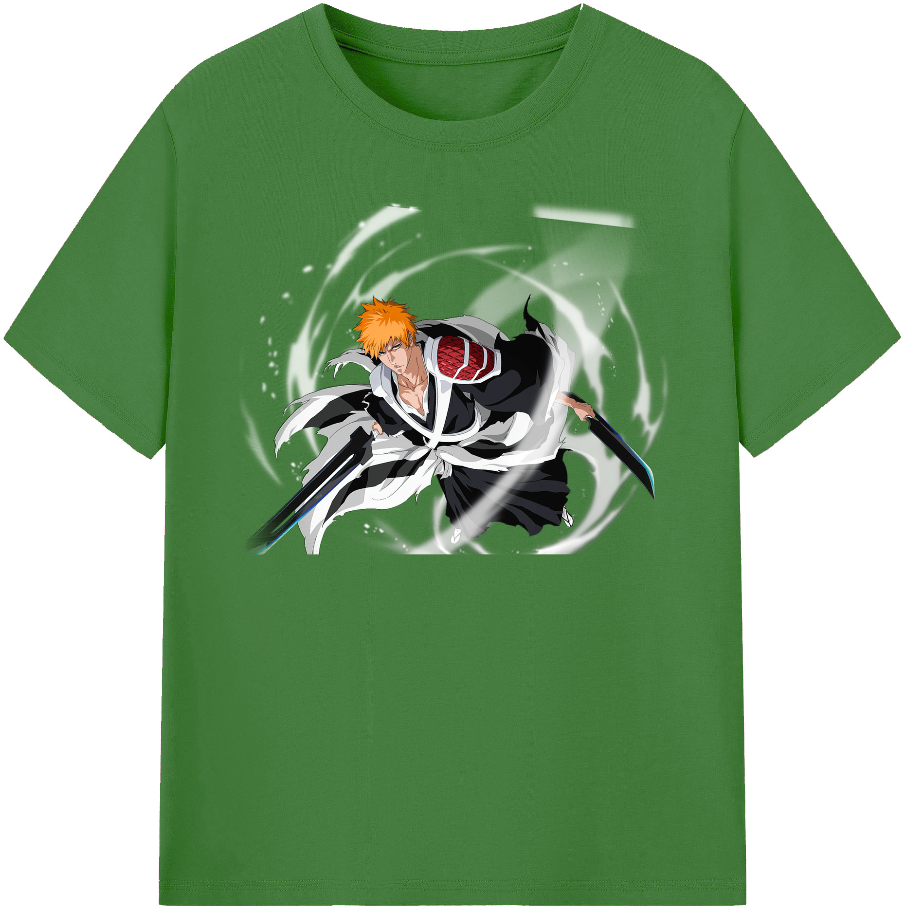 （画像用） ブリーチ 黒崎一護（くろさき いちご）BLEACH Kurosaki Ichigo レディースカジュアルプリントTシャツ（綿100％）